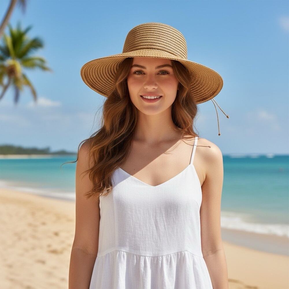 Dorfman Pacific Women’s L1000R Wide Brim Raffia Straw Hat. NWT